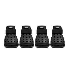 Dog Shoes for Hot Pavement - Dog Boots for Small & Medium & Large Dogs, Dog Boots Paw Protectors, Easy ON & OFF, Non-slip, Waterproof, Easy-Clean Dog Booties for Beach and Snow (Black, S)