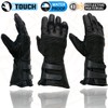 Milwaukee Leather MG7550 Men's Black Cowhide Leather Gauntlet Motorcycle Hand
