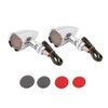 2Pcs Motorcycle Turn Signal Lamp Brake Light Vintage Grille Modification