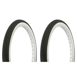 Lowrider Tire Set. 2 Tires. Two Tires Duro 20" x 1.75" Black/White Side Wall.Bike Tires, Bike Tires, Bicycle Tires, BMX Bike Tires, Chopper Bike Tires