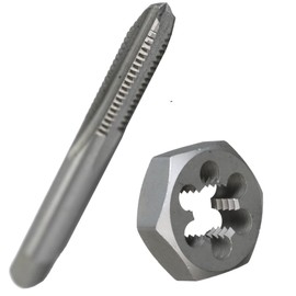 Drill America POUTHM6X1 m6 X 1 Tap and Die Kit, HSS Plug Tap and Carbon Hex Die