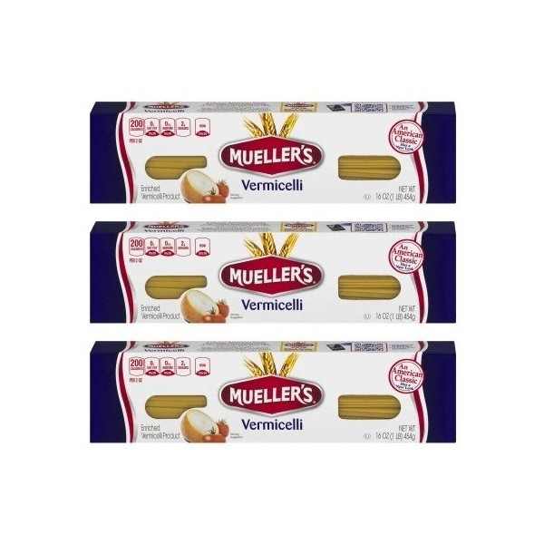 Mueller's Vermicelli Pasta, 16 oz (Pack of 3)