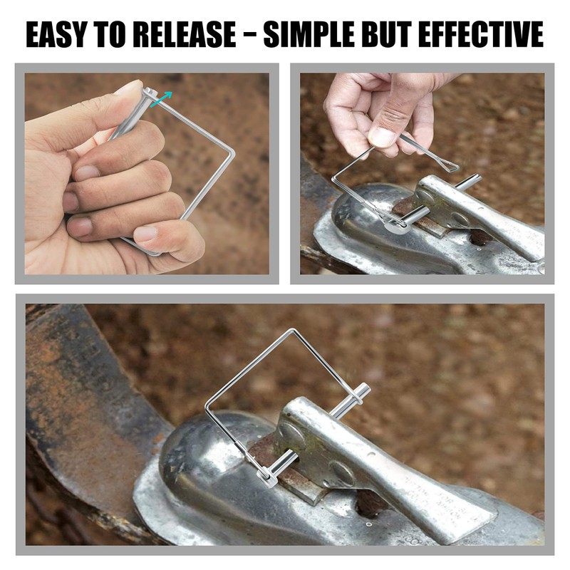 Pinailer Pack of 10 Square Trailer Pin 2-3/4"x1/4" (L x