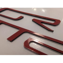 Advanced Trims 2005-2013 Corvette C6 GLOSS RED Plastic Letters Rear Bumper Emblem Decals