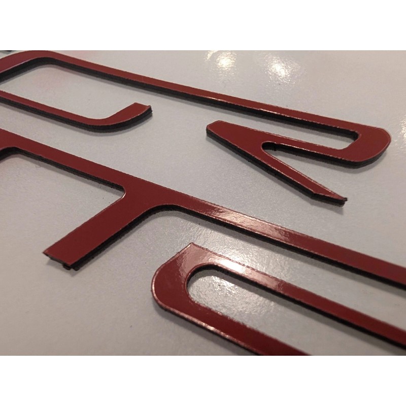 Advanced Trims 2005-2013 Corvette C6 GLOSS RED Plastic Letters Rear