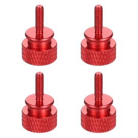 sourcing map 4Pcs M3x10 Aluminum Thumb Screws, 12x20mm(ODxH) Computer Case Thumb Screws for PC Side Panel Motherboard Mounting Screw, Burgundy