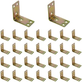 30 PCS Heavy Duty 90 Degree L Shaped Angle Brackets,Corner Braces for Furniture and Wooden Cabinets