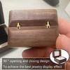 Wedding Ring Box - Wooden Retro Engagement Ring Holder Mini