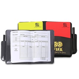 FENQURO 2 Pcs Schiedsrichter Karten Set, schiedsrichter set, Sport Fußball Schiedsrichter rote und gelbe Karten, Brieftaschen Ergebnisbögen, Bleistift für Sport Fußball Basketball Fußballspiel