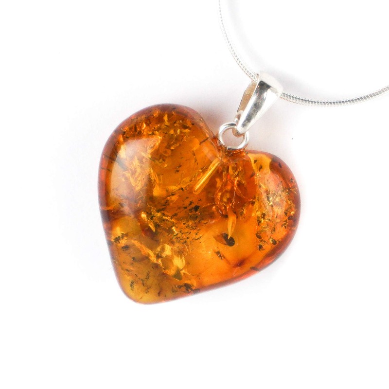 MyBernstein Amber and Silver Heart (Amber Jewellery 10141), Silver amber
