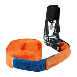 TRUTZHOLM Professional Ratchet Tie Down Strap Lashing Strap Ratchet Orange 1 Piece 6 m | 0.8 t | 800 kg