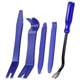 KOMUNJ 5 Pcs Trim Removal Tools, Efficient Radio Removal Tool, Sturdy Car Tools and Equipment, for Car Auto Door Clip Panel Trim Removal