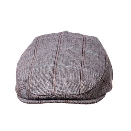 Born to Love Boy's Tweed Page Boy Newsboy Baby Kids Driver Cap Hat XS 49 cm Grey Blue
