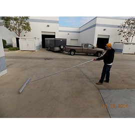 Extra Size Aluminum Asphalt Lute Rake- 54" Head with 10.5 Feet Long Handle