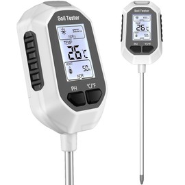 4 IN 1 Soil Hygrometer Digital Plant Temperature Soil Moisture PH Meter Sunlight Intensity Backlit LCD Display for Gardening Agriculture and Outdoor Plants, 1pc / 4 IN 1 토양 습도계 디지털 식물 온도토양 수분PH 미터햇빛 강도 백라이트 LCD 디스플레이 원예 농업 및 야외 식물용, 1개