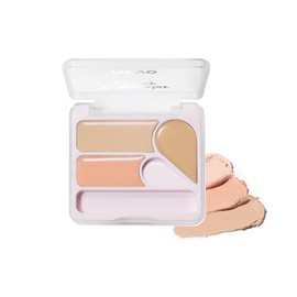 NovoUnow 3 Color Concealer Skin Cleansing Concealer Facial Blemish Cover Cream Multi-Color Concealer Concealer Palette Creamy Acne Eliminates Tear Groove Dark Dark Stains Nasurabi 02# Natural Color