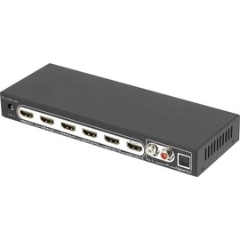 SpeaKa Professional 4 Port HDMI-Splitter with Audio-Ports, with remote control 3840 x 2160 Pixel Schwar