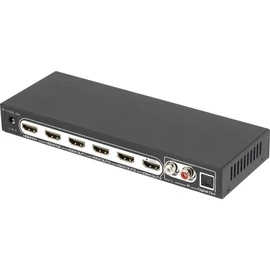 SpeaKa Professional 4 Port HDMI-Splitter with Audio-Ports, with remote control 3840 x 2160 Pixel Schwar
