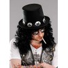 8in1 1980s Rockstar Slash Style Black Top Hat with Band