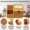 Square Tissue Box Cover with Storage, Multifunction Cube Tissue Box