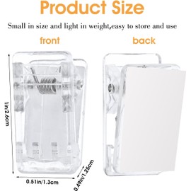 20 Pcs Sticky Clips Double Sided Hanging Clips Self Adhesive Clips Adhesive Clips Command Spring Clips Plastic Sticky Photo Clips Rectangle Sticky Clips for Home Office Paper Rope Picture Poster Photo