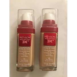 Revlon 2 X Revlon Age Defying 3X Makeup Foundation, Makeup, #65 True Beige Full Size