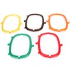 5Pcs Purse Frame Semicircle Candy Colors Curved Plastic DIY Bag