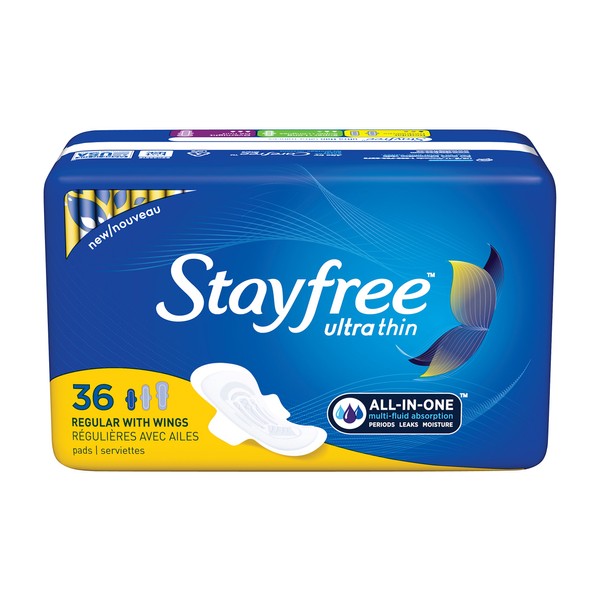 Stayfree Ultra Thin Regular Pads with Wings For Women, Reliable