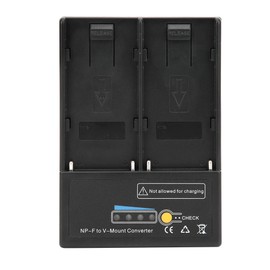 Plastic Black Battery Converter Adapter Plate with Dual Slot for Sony V Mount NP F550 NP F750 NP F970 Series