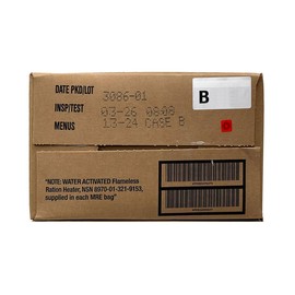 Wornick Meals Ready to Eat,2026 Inspection Date or Better, Emergency Food Supply, Survival Camping Outdoor Meals 12 Pack (B Case, 1, Count)