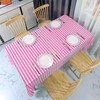 1 x pink and white checked tablecloth, 1 x pink