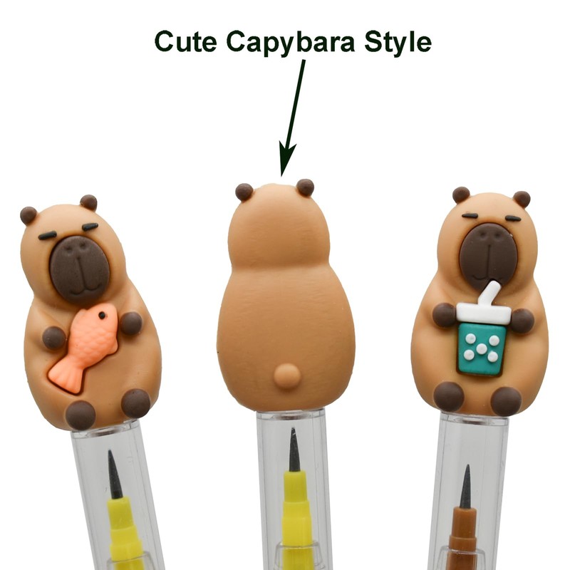 Maydahui 12 PCS Capybara Stackable Pencil Non Sharpening HB Pencils