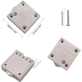 Svapo 2Pcs White Wardrobe Touch Switch Cabinet Lamp Switch Normally Closed Automatic Door Touch Switch
