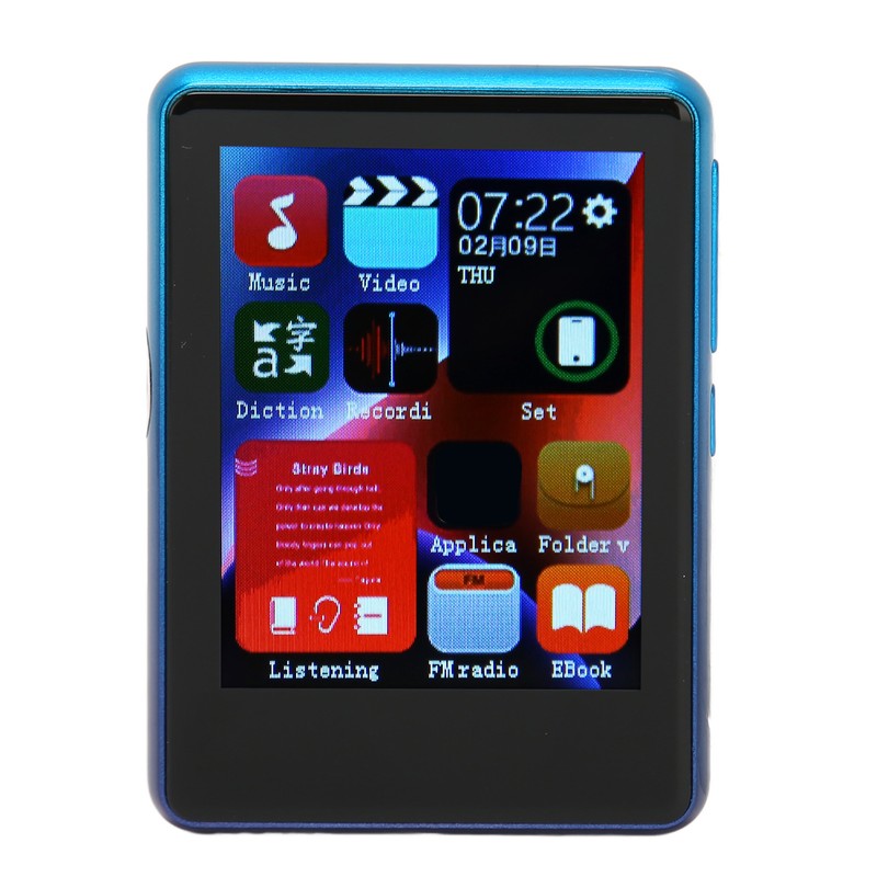 MP3 Player Bluetooth 5.0 Support FM Radio 2.4inch Full Touch