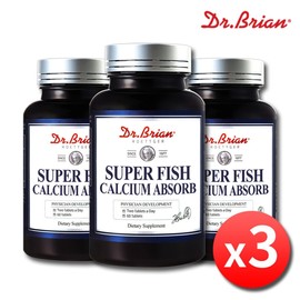 Dr. Brian Super Fish Bone Calcium Absorb 3 Bottles (3-Month Supply) Polygamma-glutamic acid Vitamin D Vitamin K Manganese Bone calcium supplement / 닥터브라이언 슈퍼 피쉬 어골칼슘 앱솔브 3병 3개월분 폴리감마글루탐산 비타민D 비타민K 망간 뼈 칼슘제