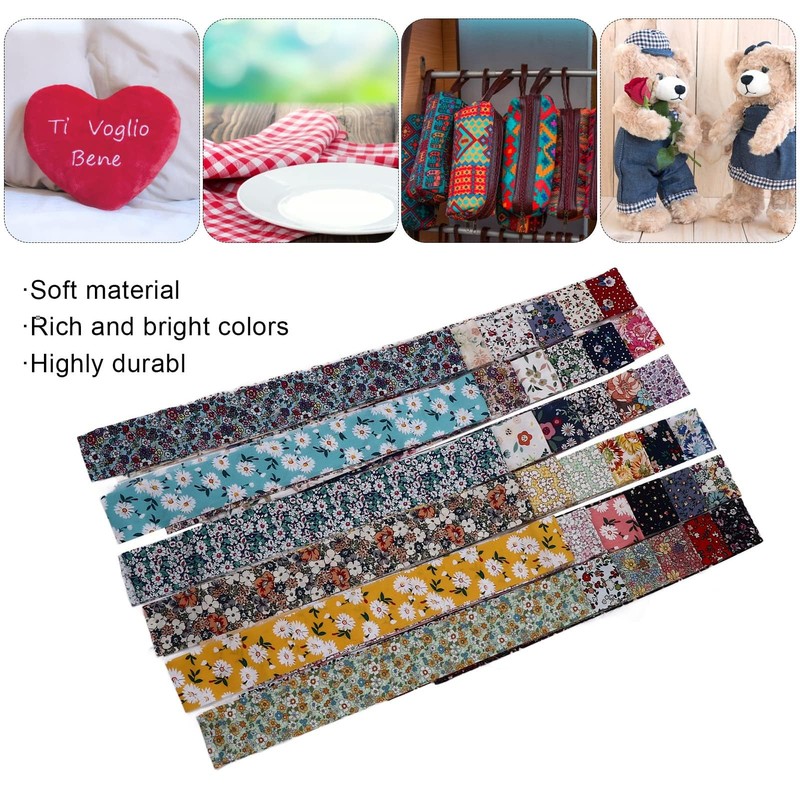 Cyrank Jelly Cotton Fabric Patchwork Roll, Cotton Fabric Quilting Strips,