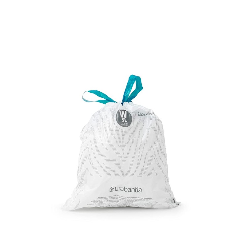 Brabantia 137846 PerfectFit Bin Liners (Size W/5 Litre) Thick Plastic