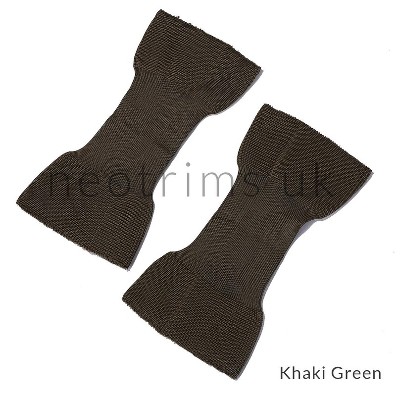 Rib Knit Cuff Pair for Replacement Repair Cuffing Old Jackets