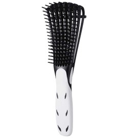 Detangling Brush for Curly Hair, Black Hair Detangler, Afro Textured 3a to 4c Kinky Wavy, for Wet/Dry/Long Thick Curly Hair, Exfoliating Your Scalp for Beautiful and Shiny Curls-Black