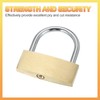 PATIKIL Solid Brass Padlocks 2.2", 1 Pcs Keyed Different Long