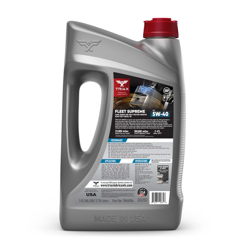 Triax Fleet Supreme ESP 5W-40 API CK-4 Full Synthetic Diesel