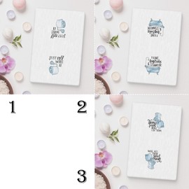 Fuasei Funny Hand Towels Set of 3, Cute Humorous Hand Towels for Bathroom Toilet Washroom Decor, Blue Funny Bathroom Decor, 16x24 Inch