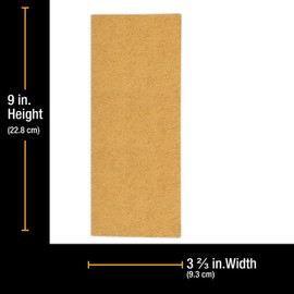 Dura-Gold Premium 1/3 Sheet Gold Sandpaper Sheets, 120 Grit (Box of 20) - 3-2/3" x 9" Size Hook & Loop Backing, Wood Furniture Woodworking, Auto Paint - Jitterbug Sanders, Clip-On, Hand Sanding Blocks
