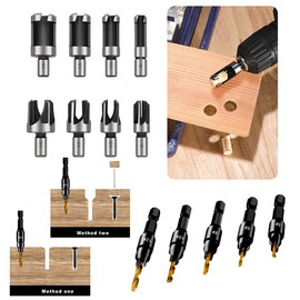 14pcs Countersink Drill Bit Set Include Wood Plug Cutter Tool Drill Bits for Woodworking