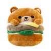 Hamburger Bear Plush 8 inches Soft Cute Design Cheese Burger