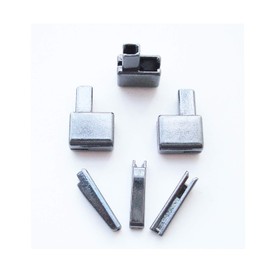 3 Sets #12 Metal Zipper Retainer Box and Insertion Pin,Zipper Bottom Stopper Sliders Repair Kit,Replace Broken Separating Zippers Kit (Gun metal)