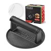 HULISEN Pre-Seasoned Cast Iron Burger Press Includes 100 Pcs Patty