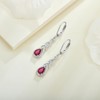 Starchenie Earrings 925 Sterling Silver Birthstone Cubic Zirconia Infinity Pendant