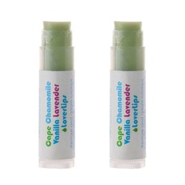 Living Libations - Organic 'Vanilla Chamomile Lover Lips' Lip Balm | Natural, Wildcrafted Clean Beauty (2-pack)