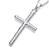 Old English Jewellers 925 Sterling Silver Twisted Pattern Cross Pendant
